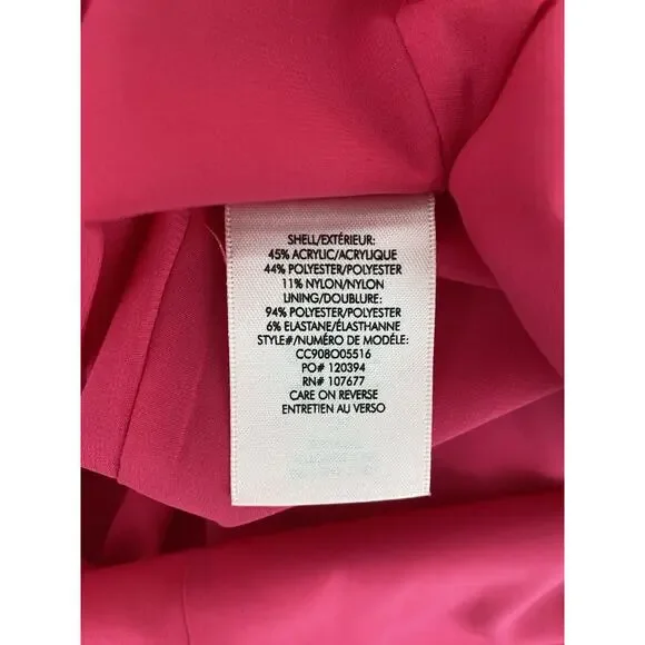 Alice + Olivia Clyde Pink Tweed Boucle Sheath Sleeveless Dress Back Zip Mini 4 S - Picture 9 of 10